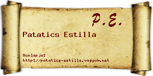 Patatics Estilla névjegykártya